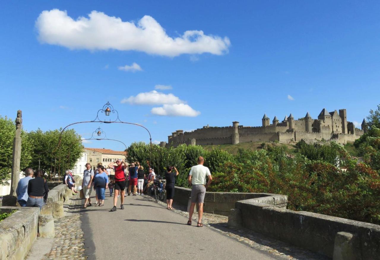 Tout Confort ! Calme, Climatisation, Parking Gratuit, Grande Terrasse, Ascenseur, Wifi Apartment Carcassonne Luaran gambar