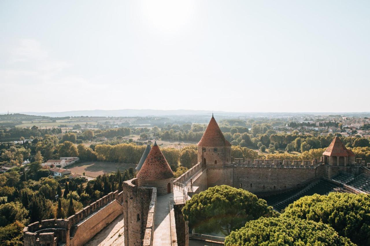 Tout Confort ! Calme, Climatisation, Parking Gratuit, Grande Terrasse, Ascenseur, Wifi Apartment Carcassonne Luaran gambar