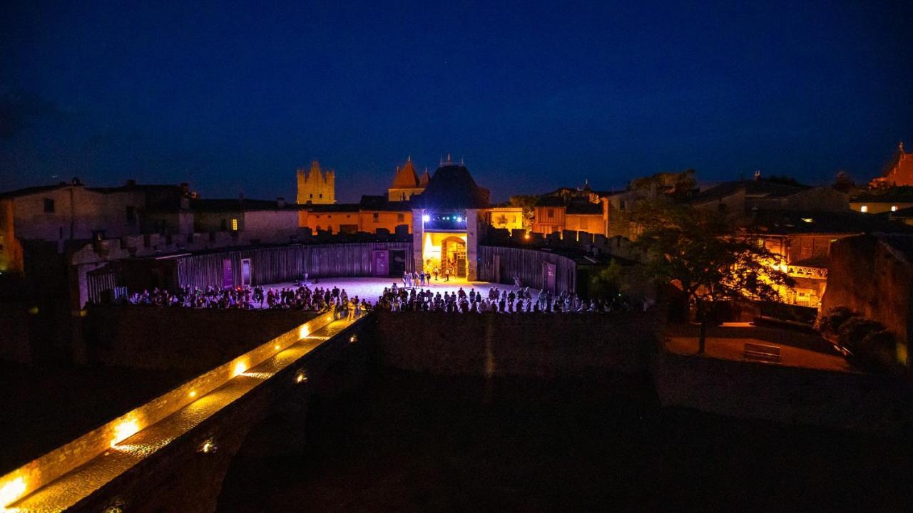 Tout Confort ! Calme, Climatisation, Parking Gratuit, Grande Terrasse, Ascenseur, Wifi Apartment Carcassonne Luaran gambar